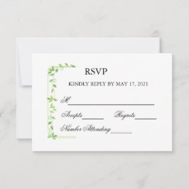 Pink Buds on Green Ivy Wedding Antwort