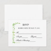 Pink Buds on Green Ivy Wedding Antwort (Vorne/Hinten)