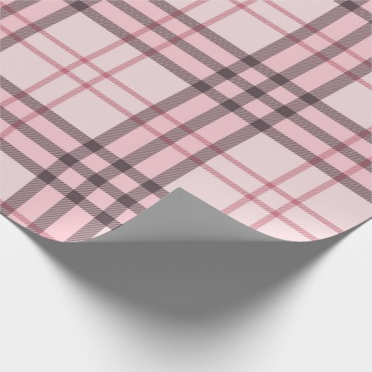 Pink Buffalo Kariert Gingham Geschenkpapier (Ecke)