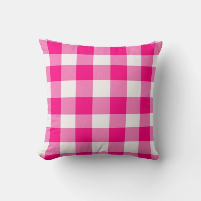 Pink Buffalo Kariert Kissen (Vorderseite)