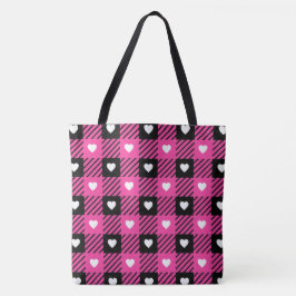 PINK BUFFALO KARIERT mit HERZEN Tasche