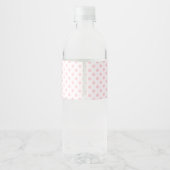 Pink-Bugpolka-Geburtstagsparty Wasserflaschenetikett (Rückseite)