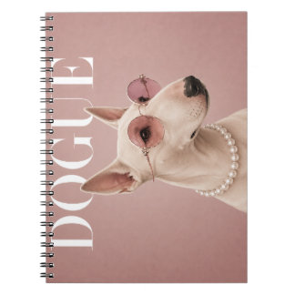 Pink Bull Terrier Hund Covergirl Notizblock