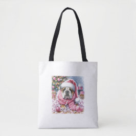 Pink Bulldog Christmas "sagte nie jemand" Totbeute Tasche