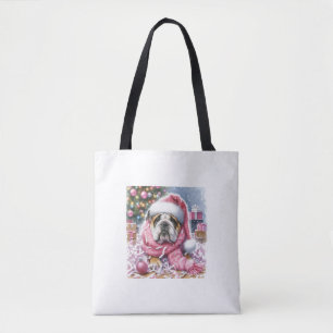 Pink Bulldog Christmas "sagte nie jemand" Totbeute Tasche