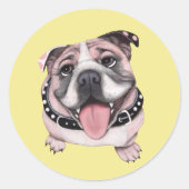 Pink Bulldog Custom Stickers (Vorderseite)