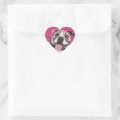 Pink Bulldog Stickers (Tasche)