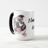 Pink Bulldog Tasse (Vorderseite Links)