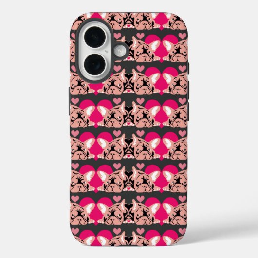 Pink Bulldogs Case-Mate iPhone Hülle (Rückseite)