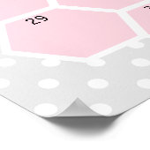 Pink Bumble Bee Baby Birthday Predictionary Calend Poster (Ecke)