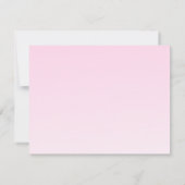 Pink Bumblebee Baby Shower Girl Einladung (Rückseite)