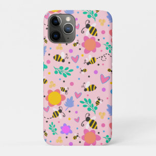 Pink Bumblebee Inspirivity Niedlich Girly Blume Case-Mate iPhone Hülle