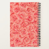 Pink Bundled Rose Rounded Modern Typografy Notizblock (Rückseite)