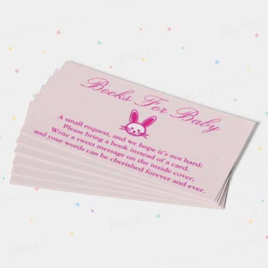 Pink Bunny Baby Duschbücher für Babykarte Begleitkarte