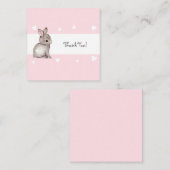 Pink Bunny Baby Dusche Danke Notecard Mitteilungskarte (Vorne/Hinten)