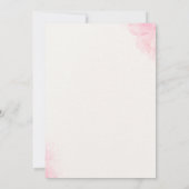 Pink Bunny Baby Dusche Einladung (Rückseite)