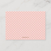 Pink Bunny Baby Dusche Reservierungskarte Begleitkarte (Rückseite)