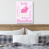 Pink Bunny Baby Leinwanddruck (Insitu (Schlafzimmer))