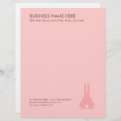 Pink Bunny Briefbogen (Vorne/Hinten)