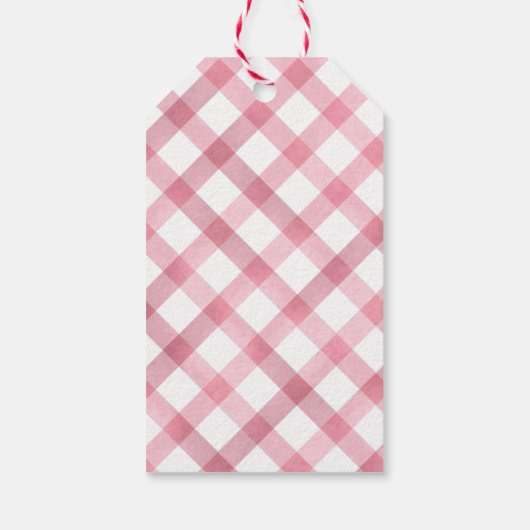 Pink Bunny Danke Geschenkanhänger (Rückseite)