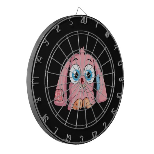 Pink Bunny Dartscheibe (Vorderseite Links)