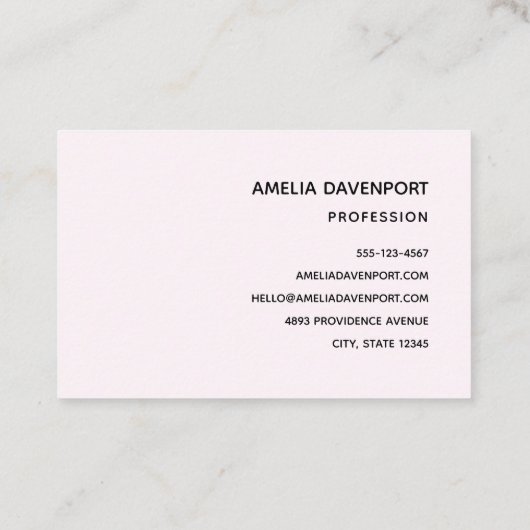 Pink Bunny & Egg Shaped House Kawaii Style Visitenkarte (Rückseite)