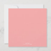 Pink Bunny Einladung (Rückseite)