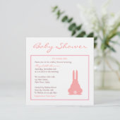 Pink Bunny Einladung (Stehend Vorderseite)