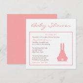 Pink Bunny Einladung (Vorne/Hinten)