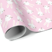 Pink Bunny Geschenkpapier (Rolleneckpunkt)