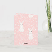 Pink Bunny Girl Einladung (Rückseite)