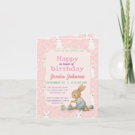 Pink Bunny Girl Einladung