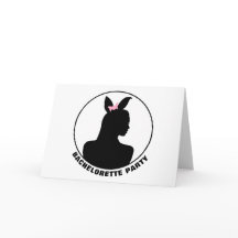 Pink Bunny Girl Junggeselinnen-Abschied Einladung