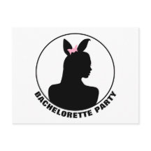 Pink Bunny Girl Junggeselinnen-Abschied Einladung