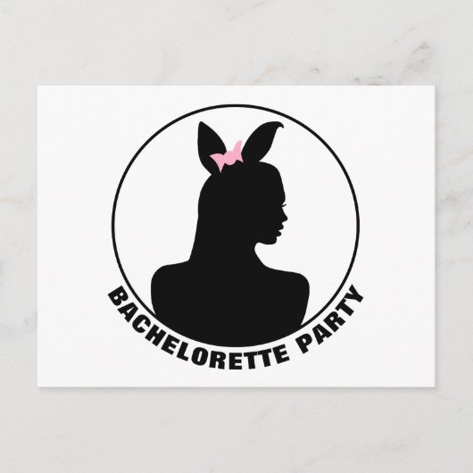 Pink Bunny Girl Junggeselinnen-Abschied Einladung (Vorderseite)