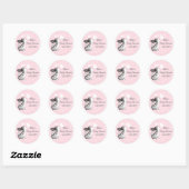 Pink Bunny Heart Confetti Baby Shower Stickers (Blatt)