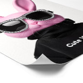 Pink Bunny in Sonnenbrille Poster (Ecke)