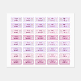 Pink Bunny  Kids' Name Clothing School Labels Etiketten