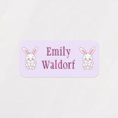 Pink Bunny  Kids' Name Clothing School Labels Etiketten (Design 2)