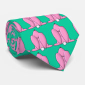 Pink Bunny Krawatte (Gerollt)