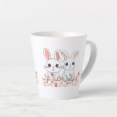 Pink Bunny Latte Mug Milchtasse (Rechte Ecke)