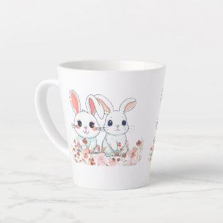 Pink Bunny Latte Tasse