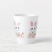 Pink Bunny Latte Tasse (Vorderseite)