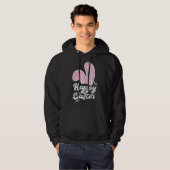 Pink Bunny Oars Happy Osterfest Niedliche Rabbit F Hoodie (Vorne ganz)