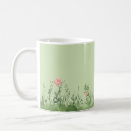 Pink Bunny & Ostereier auf der Blumenwiese Kaffeetasse