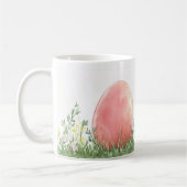 Pink Bunny & Ostereier auf der Blumenwiese - Paste Kaffeetasse (Links)