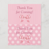 Pink Bunny Pink Baby Duschkabine Raffle Ticket Flyer (Hinten)