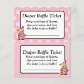 Pink Bunny Pink Baby Duschkabine Raffle Ticket Flyer (Vorne)