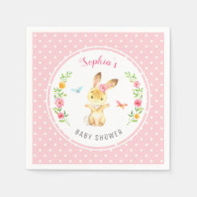 Pink Bunny Polka Dot Girl Babydusche Sprinkle