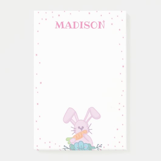 Pink Bunny Post It Post-it Klebezettel (Vorderseite)